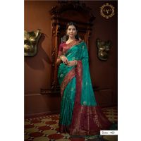 Vani Silk Zari Teal Blue Women Saree