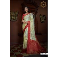 Vani Silk Red Zari Women Saree