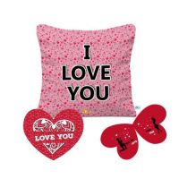 Pink Cushion Cover  & Greeting Card