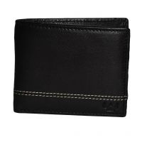 Seasons Designs Black Leather Wallet For Men
