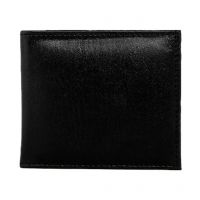 Black Leather Regular Wallet for Men