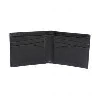 Woodland Black Leather Formal Wallet