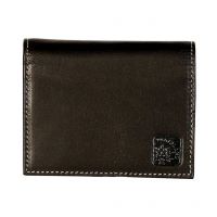 Woodland Black Leather Tri-Fold Formal Wallet for Men