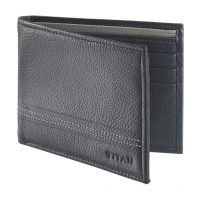 Seasons Black & Gray Bifold Leather Casual Wallet