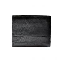 Seasons Black Leather Regular Wallet