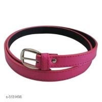 Classy Pink Leather Women Belt