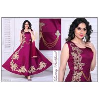 Designer Soft Taffeta Silk Women Gowns