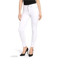 Stylish Women's White Hot Denim Jeans