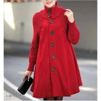 Voguish Red Women's Overcoat