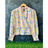 Classic Multi Premium Mill Print Georgette Top