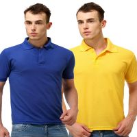 Season Combo Of Blue And Yellow  Neck T Shirt