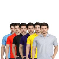 Seasom Men's Polyester T-shirt - Set Of 6