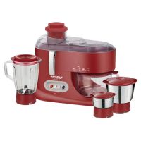 Maharaja Whiteline Ultimate DLX Juicer Mixer Grinder Red and Silver