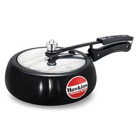 Hawkins Contura Black 3.5 Ltr Hard Anodised Pressure Cooker With Stainless Steel Lid