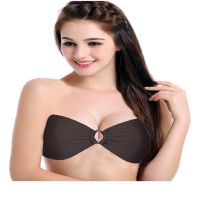 Cool Solid Brown Strapless Bra