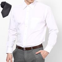 Raymond Men Cotton Blended Shirt Fabric White Free Tie